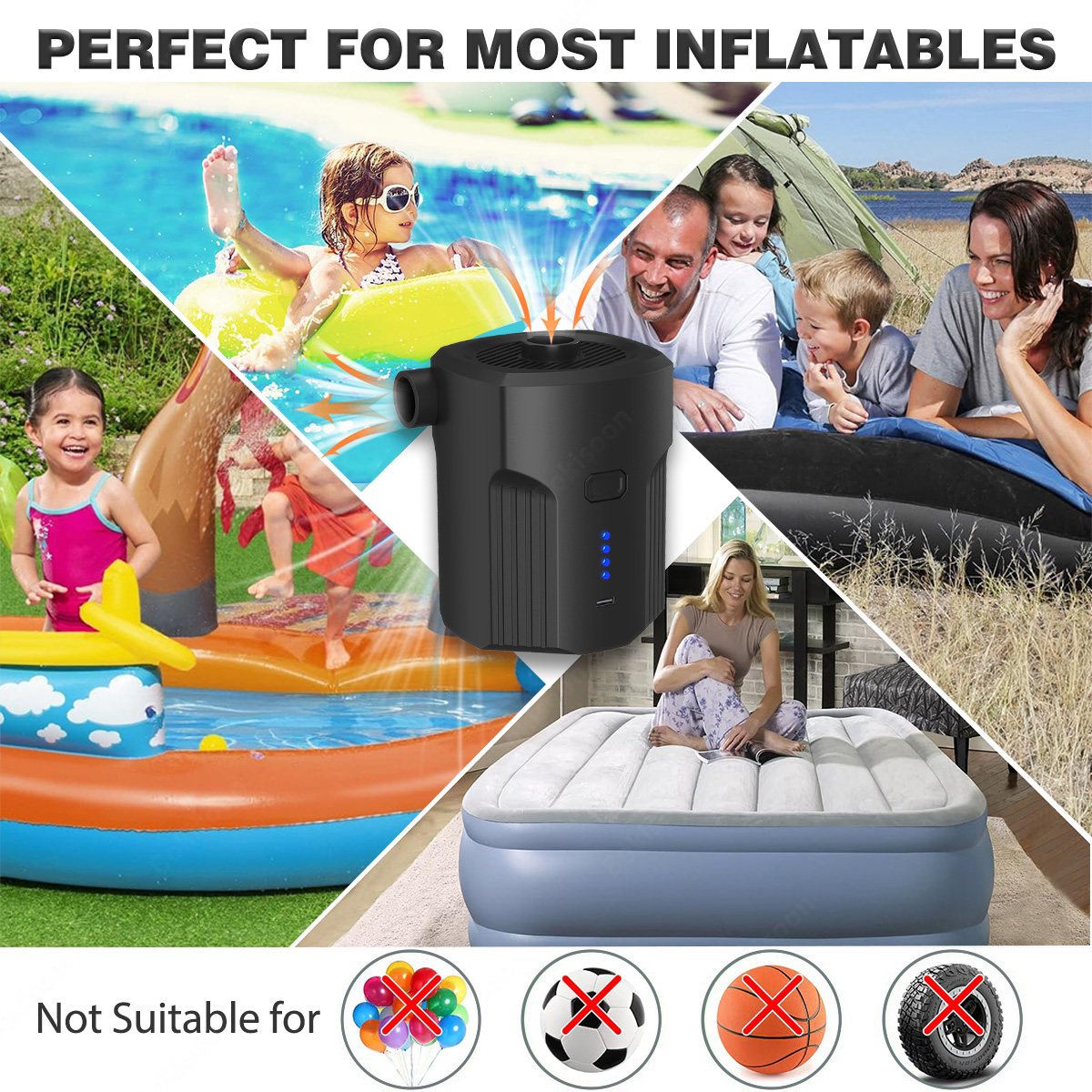 Portable Electric Air Pump for - Outdoor Camping Floor Mat reseña y precio