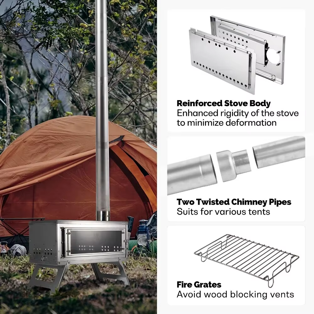 CHANGE MOORE Portable Outdoor  - Outdoor Camping Wood Burning Stove reseña y precio