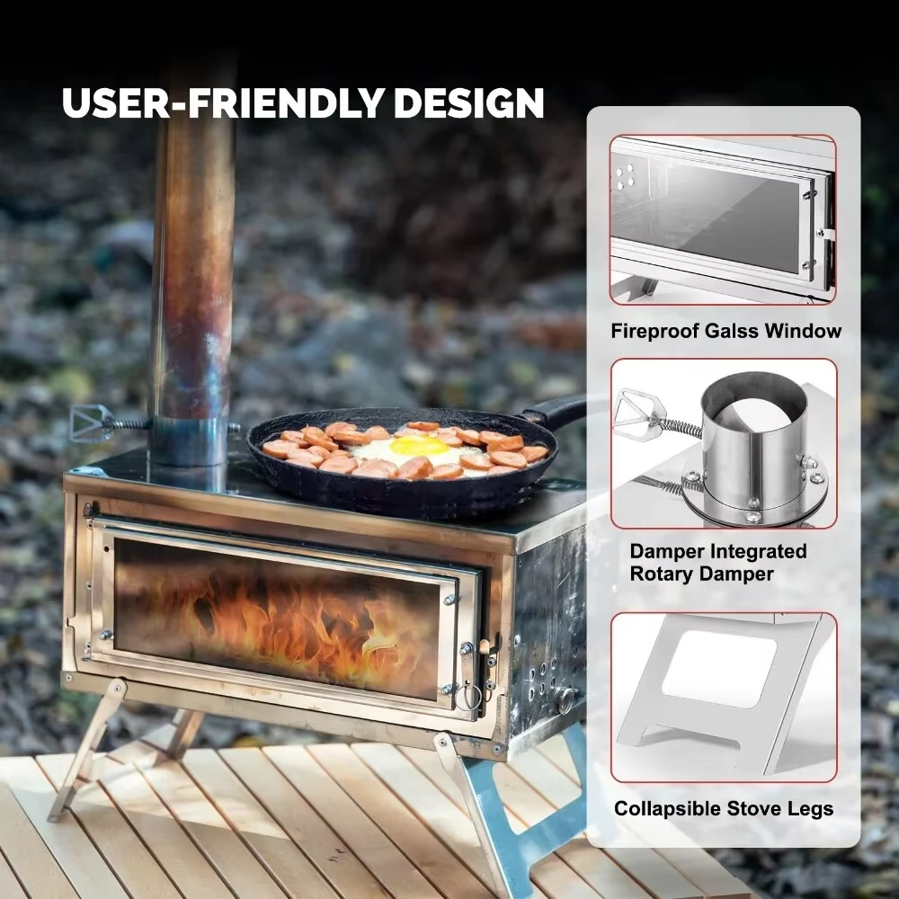 CHANGE MOORE Portable Outdoor  - Outdoor Camping Wood Burning Stove reseña y precio