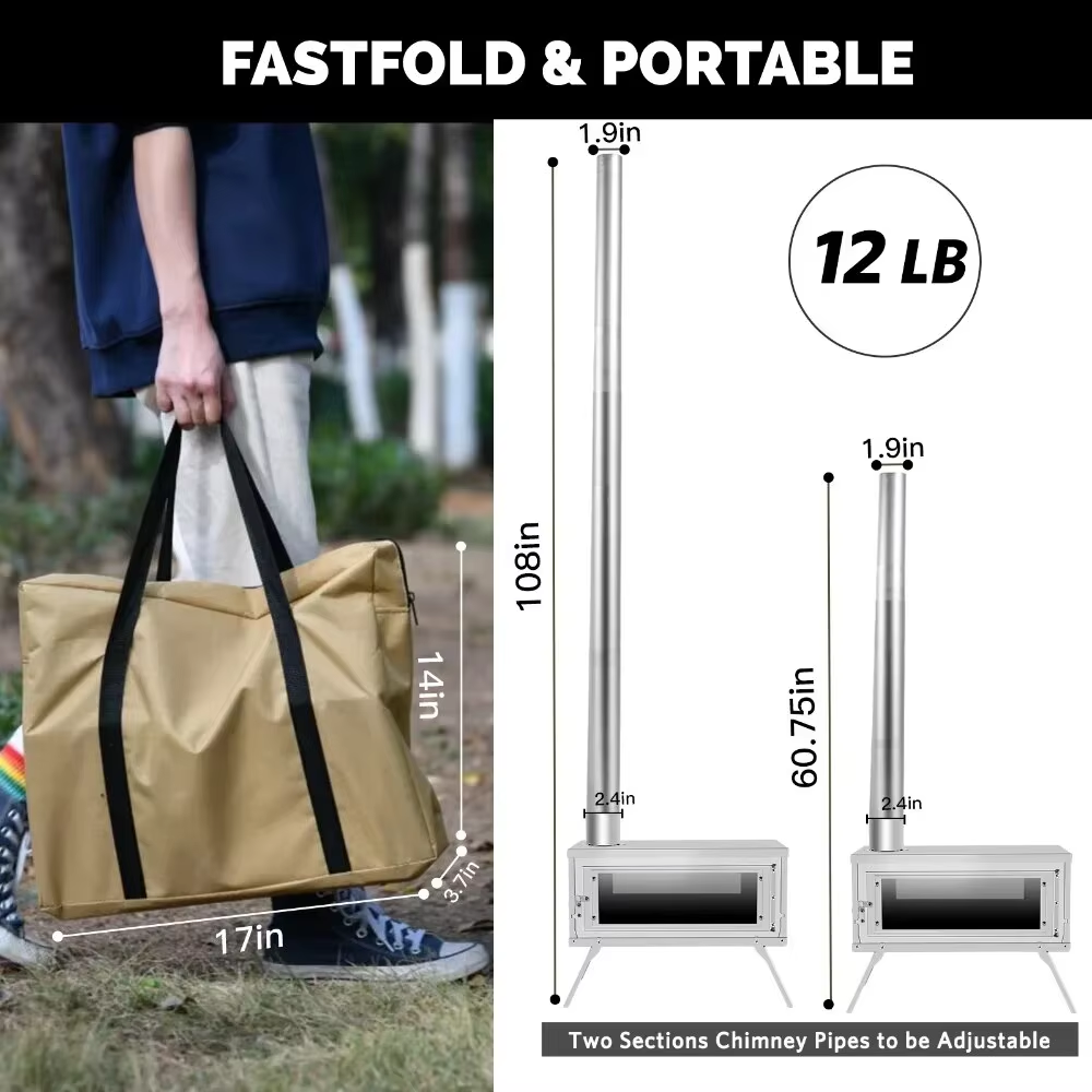 CHANGE MOORE Portable Outdoor  - Outdoor Camping Wood Burning Stove reseña y precio