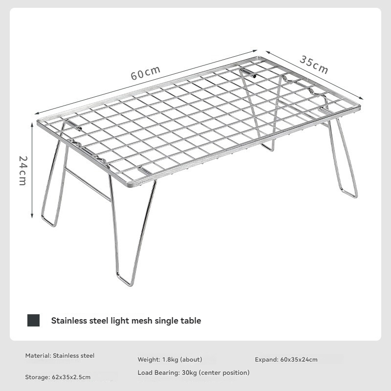 CAMPINGMOON Stainless Steel Li - Outdoor Camping Table With Storage reseña y precio