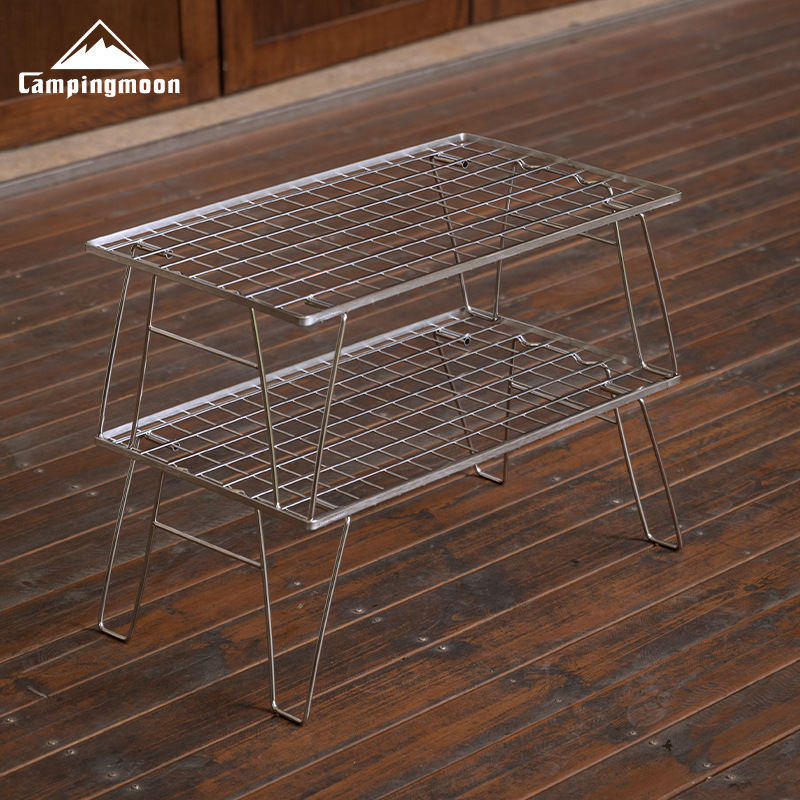 CAMPINGMOON Stainless Steel Li - Outdoor Camping Table With Storage reseña y precio