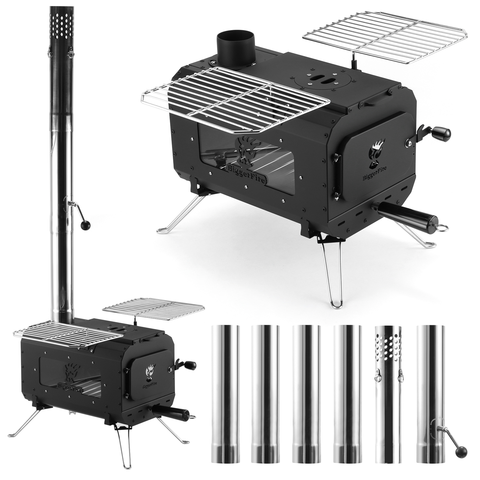 Camping Wood Stove, Outdoor Te - Outdoor Camping Wood Burning Stove reseña y precio