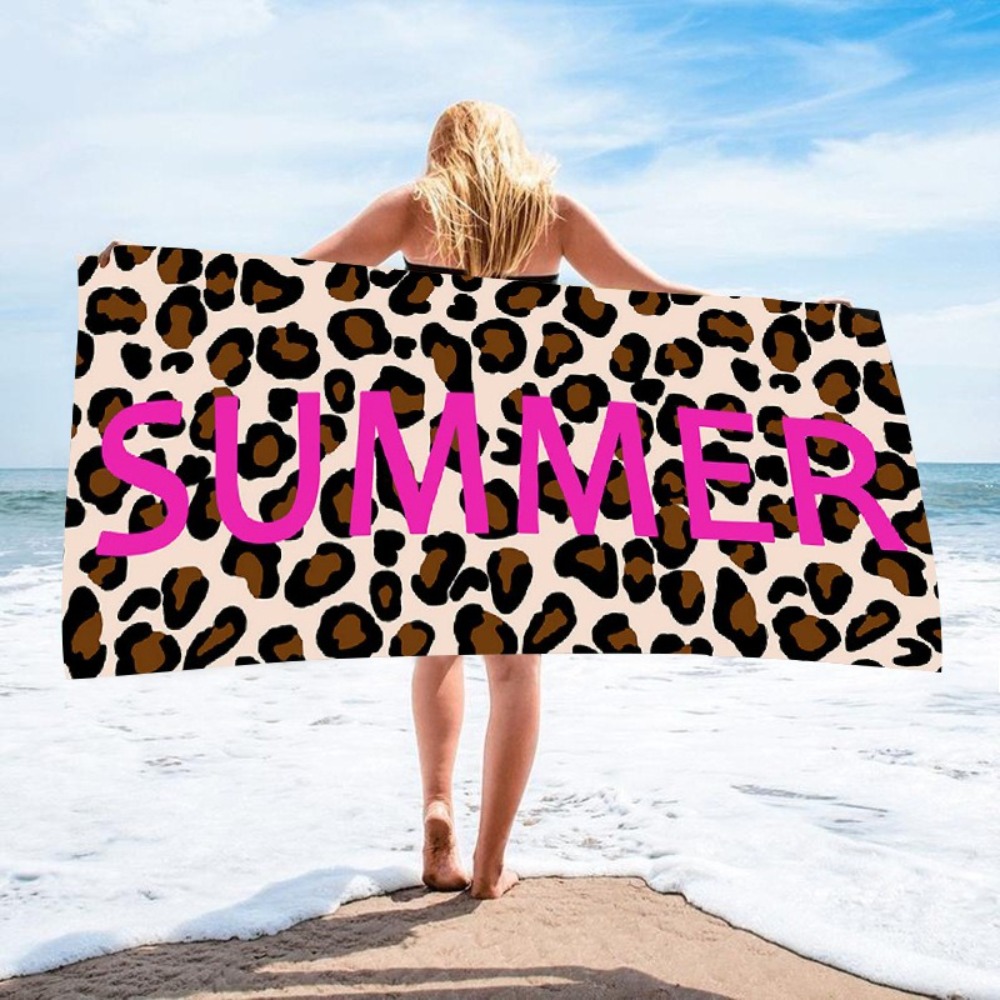 Leopard Print Bath Towel 70x14 - Outdoor Camping Blanket reseña y precio