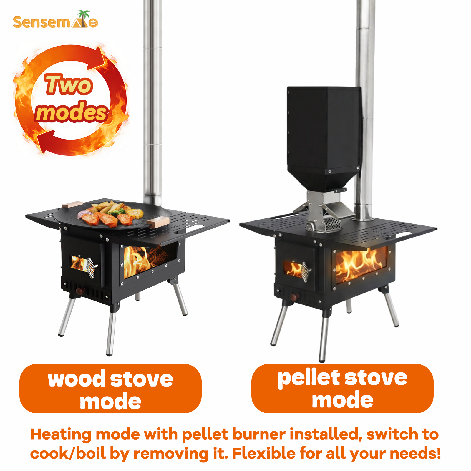 Pellet Stove Camping Stainless - Outdoor Camping Wood Burning Stove reseña y precio