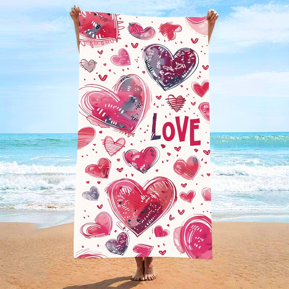 Heart Symbol Bath Towel 27x55i - Outdoor Camping Blanket reseña y precio