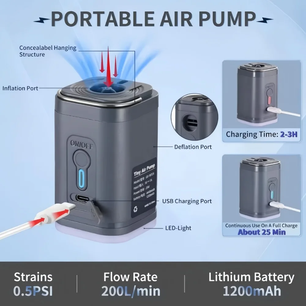 Portable Air Pump Camping Matt - Outdoor Camping Floor Mat reseña y precio
