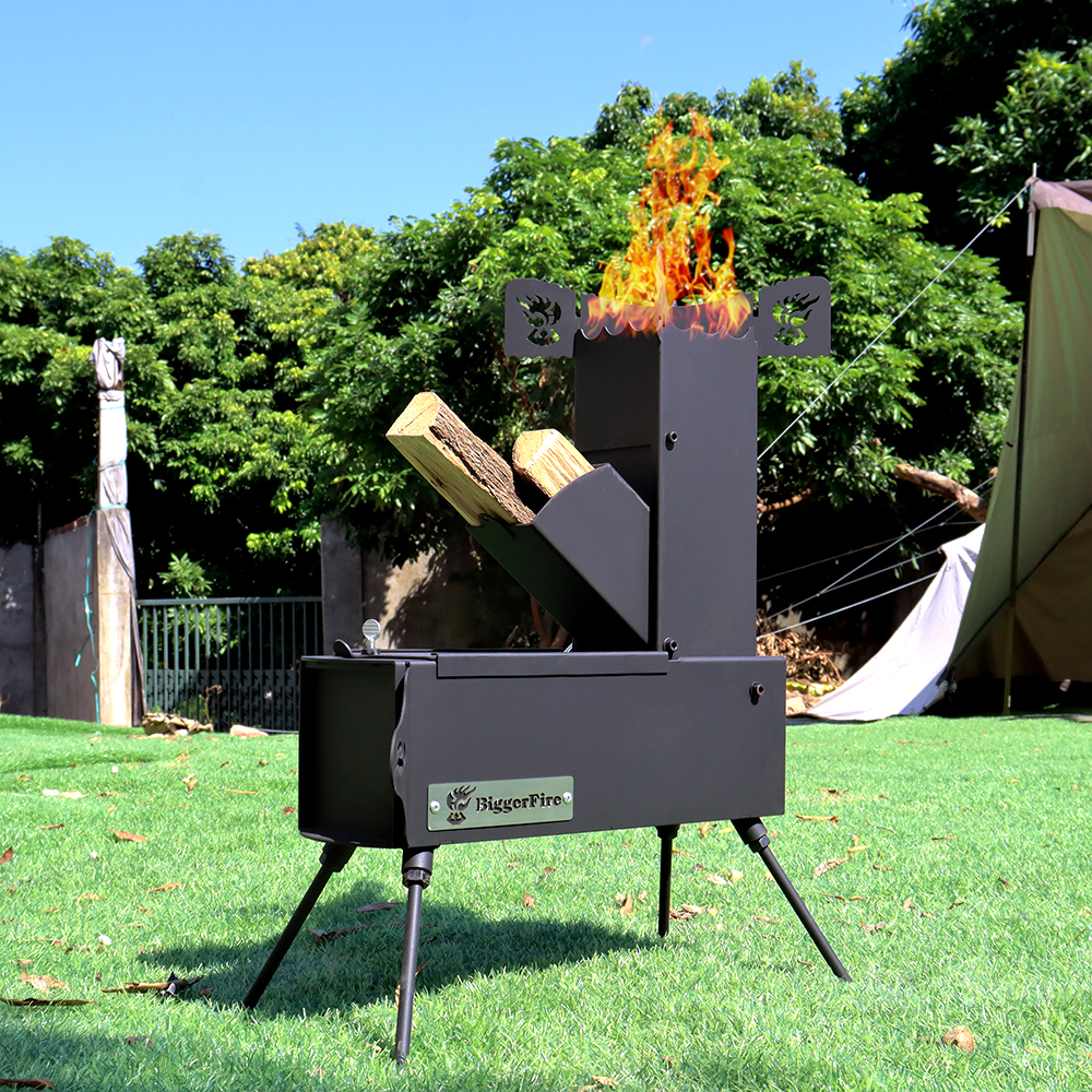 Collapsible Rocket Stove with  - Outdoor Camping Wood Burning Stove reseña y precio