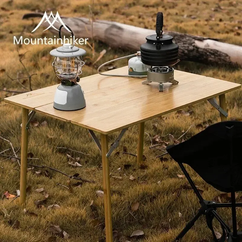 MOUNTAINHIKER 2/3 Bamboo Foldi - Outdoor Camping Table With Storage reseña y precio